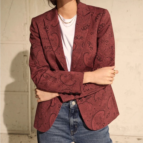 Mos Mosh - Lake Pinto Blazer Oxblood Red size 40 - Picture 12 of 14